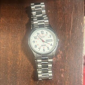 Vintage Citizen Men’s Railroad Approved Stainless Steel Watch with White Dial